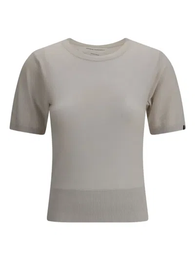 Extreme Cashmere Logo-tag T-shirt In Grey