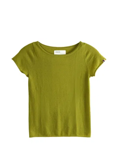 Extreme Cashmere Lolita Boat-neck T-shirt In Green