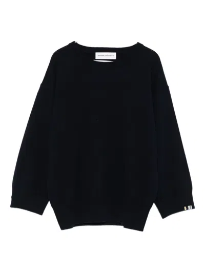 Extreme Cashmere Kids' Long-sleeve Cashmere Sweater In Black