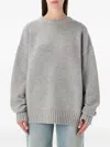 Extreme Cashmere Long-sleeve Crew-neck Sweater In Gray