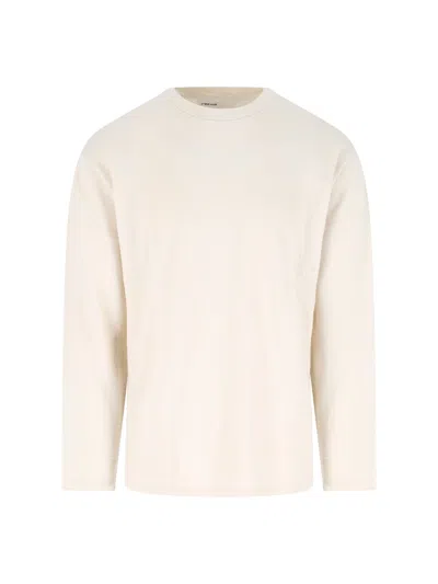 Extreme Cashmere Long Sleeve Crewneck Sweater In White