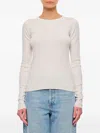 Extreme Cashmere Eel Cotton Cashmere Knit 2.48 Ls T-shirt In White