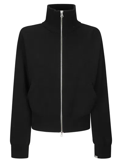 Extreme Cashmere Long-sleeved Cashmere Sweater With Double Zip Closure In Black