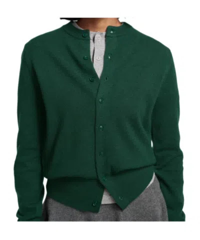 Extreme Cashmere Long-sleeved Knitted Cardigan In Green