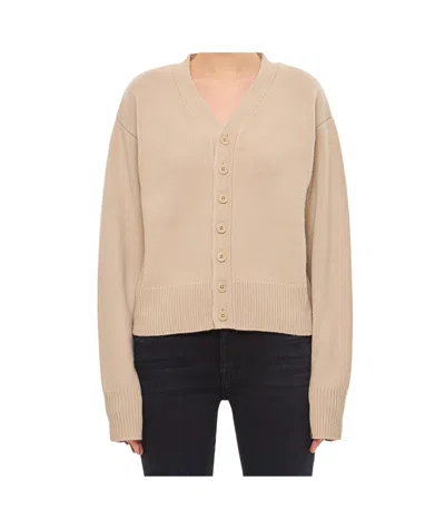 Extreme Cashmere Long-sleeved Knitted Cardigan In Nude