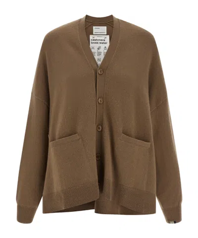Extreme Cashmere Long-sleeve Cardigan In Animal Print