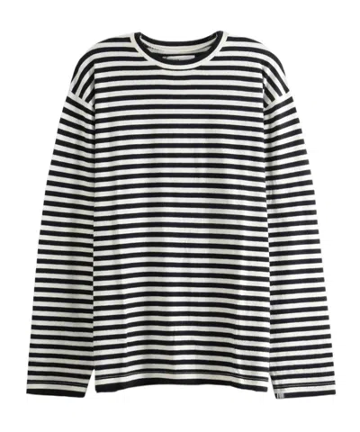 Extreme Cashmere Long-sleeved Striped T-shirt In Multi