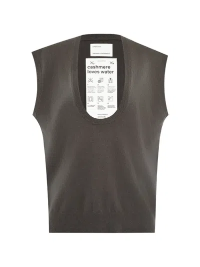 Extreme Cashmere Lord Scoop-neck Vest In Brown