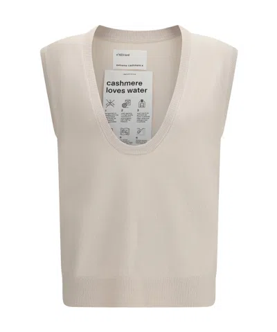 Extreme Cashmere Lord Sleeveless Knitted Top In Neutral