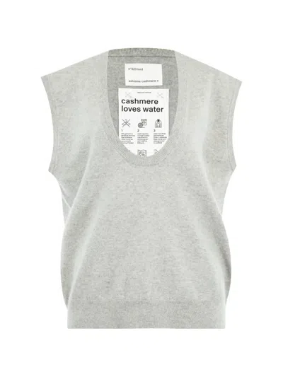 Extreme Cashmere Lord Sleeveless Sweater In Gray