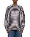 Extreme Cashmere N.383 Lovely Breton Sweater, Cardigans Multicolor In Neutrals