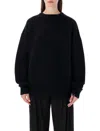 Extreme Cashmere Crew-neck Long-sleeve Sweater In Black