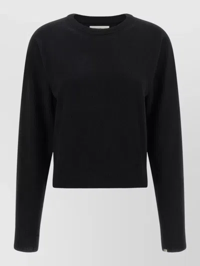 Extreme Cashmere March 475 Crew Neck Cropped Sweater In Black