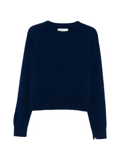 Extreme Cashmere March Crew-neck Long-sleeve Sweater In Blue