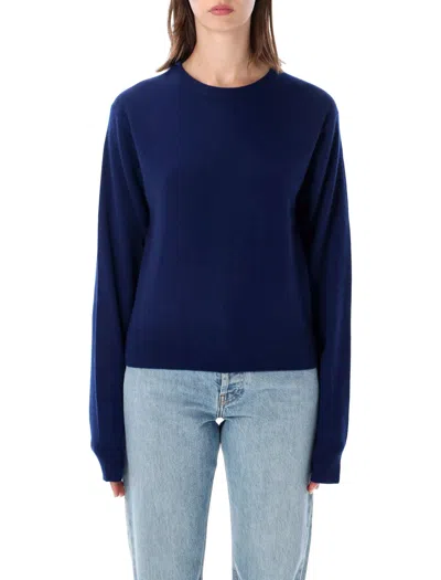 Extreme Cashmere March Lightweight Crewneck Cashmere Sweater In Midnight