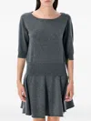Extreme Cashmere Cashmere Knit Sweater With Boat Neck In Gray