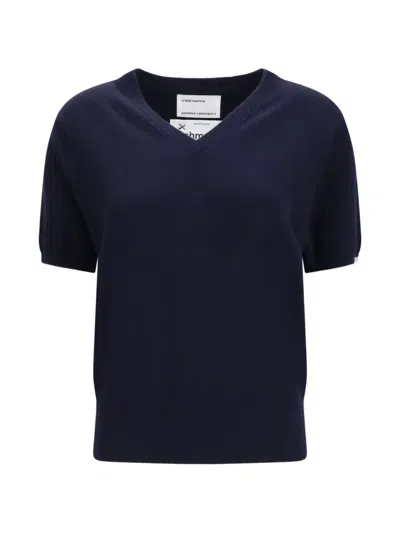 Extreme Cashmere Martina Short-sleeve Sweater In Blue