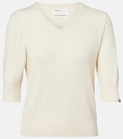 Extreme Cashmere Mel Cashmere Top In White