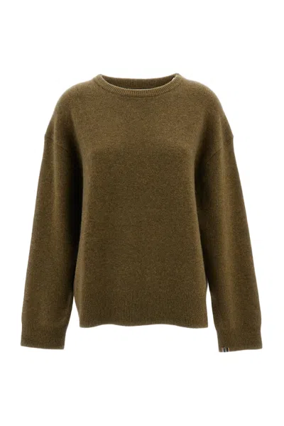 Extreme Cashmere Mike Cashmere Crewneck Oversized Knit Sweater In Animal Print
