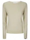 Extreme Cashmere Merino Wool And Cashmere Ribbed Misses Sweater In Green