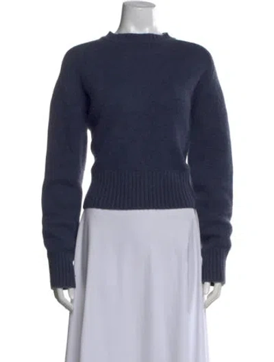 Pre-owned Extreme Cashmere Mock Neck Sweater In Blue