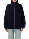 Extreme Cashmere N° 319 Xtra Out Zip-up Cardigan In Blue