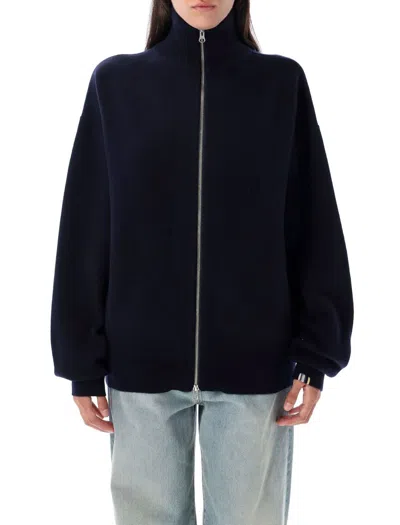 Extreme Cashmere N° 319 Xtra Out Zip-up Cardigan In Blue