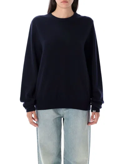 Extreme Cashmere You Relaxed Fit Ribbed Knit Sweater In Black