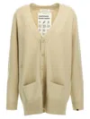 Extreme Cashmere 'n.117 Desert' V-neck Cardigan In Beige
