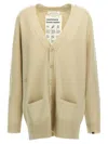 Extreme Cashmere 'n.117 Desert' V-neck Cardigan In Neutral