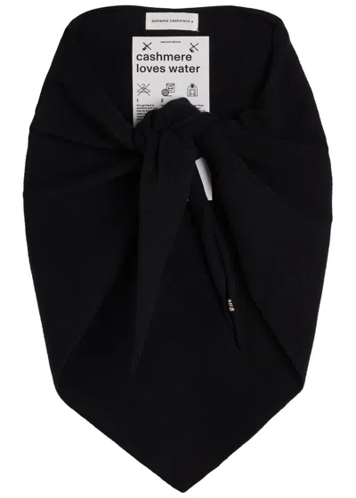 Extreme Cashmere N°150 Witch Cashmere-blend Triangle Scarf In Black