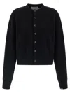 Extreme Cashmere Button-cuffed Cardigan In Black