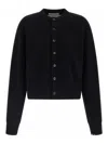 Extreme Cashmere Button-cuffed Cardigan In Black