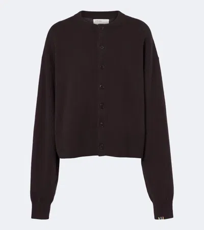 Extreme Cashmere N°170 Chou Cashmere-blend Cardigan In Brown
