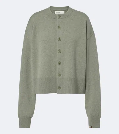 Extreme Cashmere N°170 Chou Cashmere-blend Cardigan In Green