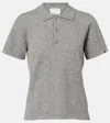 Extreme Cashmere N°198 Salamander Cashmere-blend Polo Shirt In Gray