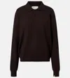 Extreme Cashmere N°223 Be For Cashmere-blend Polo Sweater In Brown