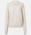 Extreme Cashmere N°223 Be For Cashmere-blend Polo Sweater In White