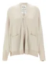 Extreme Cashmere N.24 Buttoned-up Cardigan In Neutrals