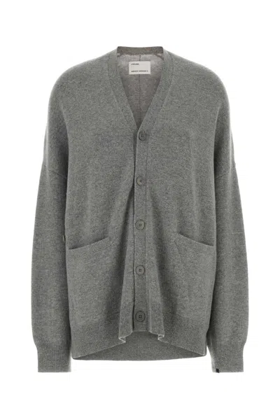 Extreme Cashmere Long-sleeve Cardigan In Gray