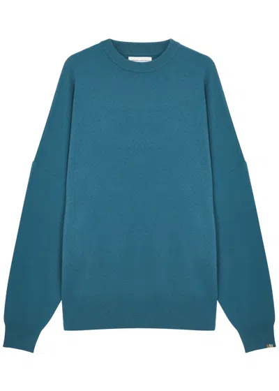 Extreme Cashmere N°246 Juna Cashmere-blend Jumper In Blue