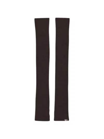 Extreme Cashmere Nº266 Ballet Ribbed-knit Leg Warmers In Brown