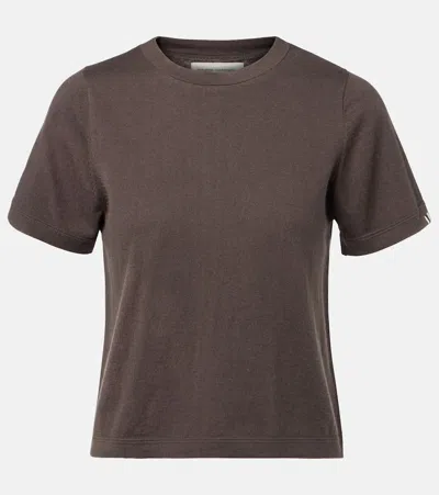 Extreme Cashmere N°267 Tina Cotton And Cashmere T-shirt In Brown