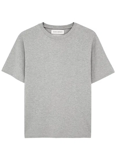 Extreme Cashmere N°268 Cuba Cotton And Cashmere-blend T-shirt In Gray