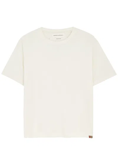 Extreme Cashmere N°268 Cuba Cotton And Cashmere-blend T-shirt In Neutral