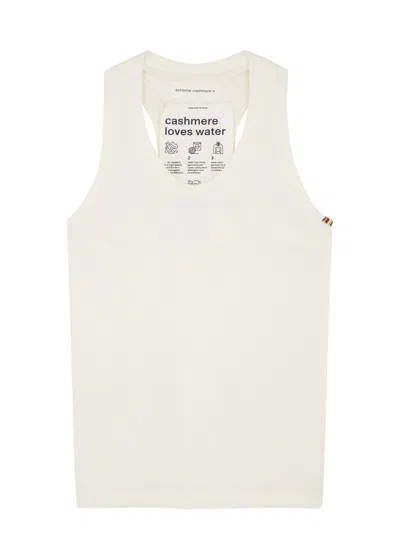 Extreme Cashmere N°270 Cotton And Cashmere-blend Tank Top In Neutral