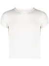 Extreme Cashmere Rainbow-stitch Fine-ribbed T-shirt In White