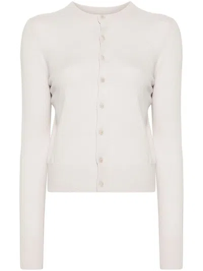 Extreme Cashmere N°300 Little 2 Cardigan In Neutrals