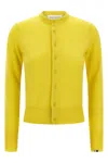 Extreme Cashmere Button-front Cuffed-sleeve Cardigan In Yellow