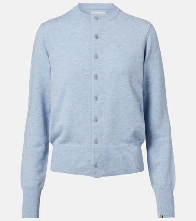 Extreme Cashmere N°300 Little 2 Cashmere Cardigan In Blue